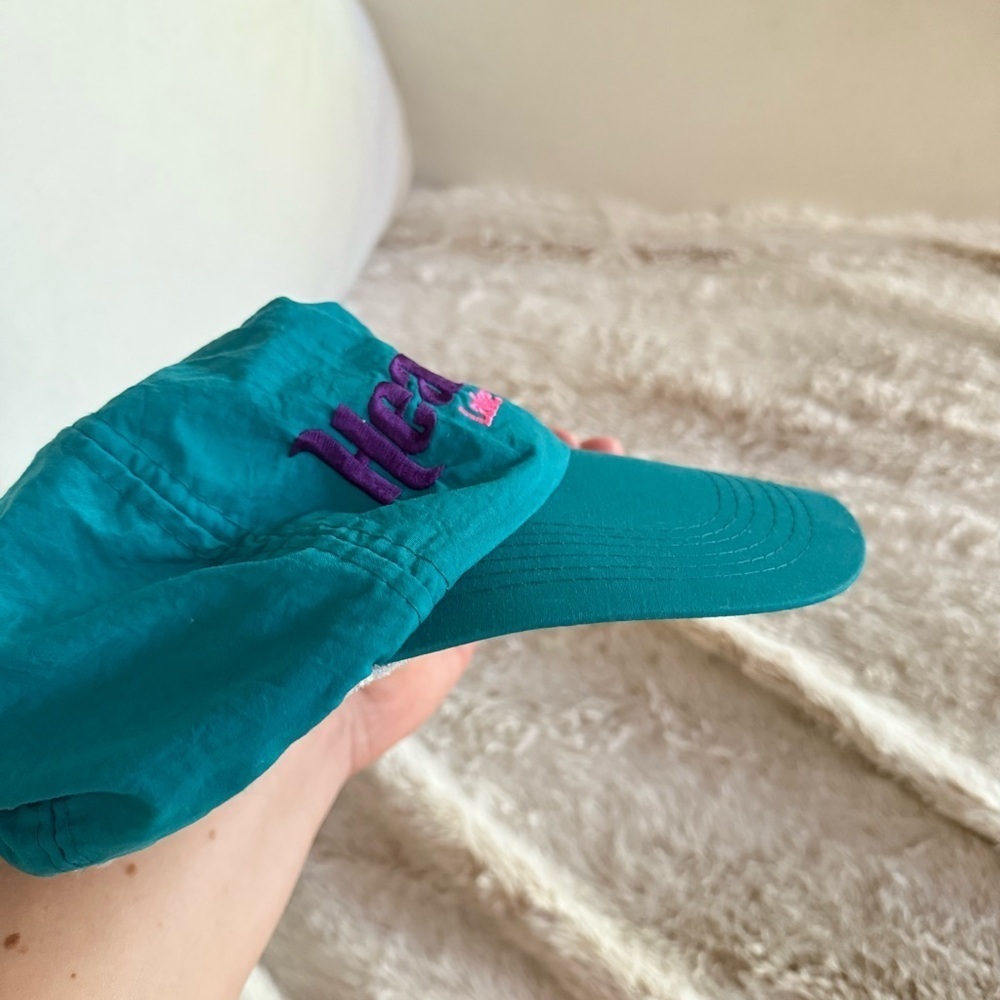 Vintage Lake Tahoe Heavenly Ski Resort Dad Cap Teal Pink - Picture 6 of 7